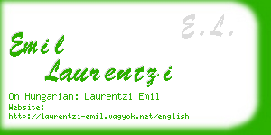 emil laurentzi business card